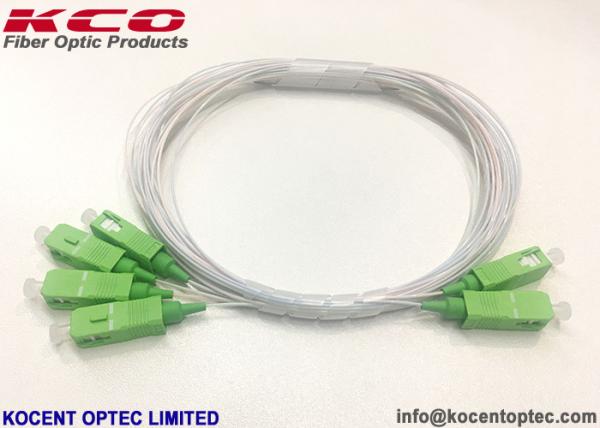 Buy cheap Blockless 2x4 Fiber Optic Splitter SC/APC Green Connector 0.9mm 2.0m Low IL from wholesalers