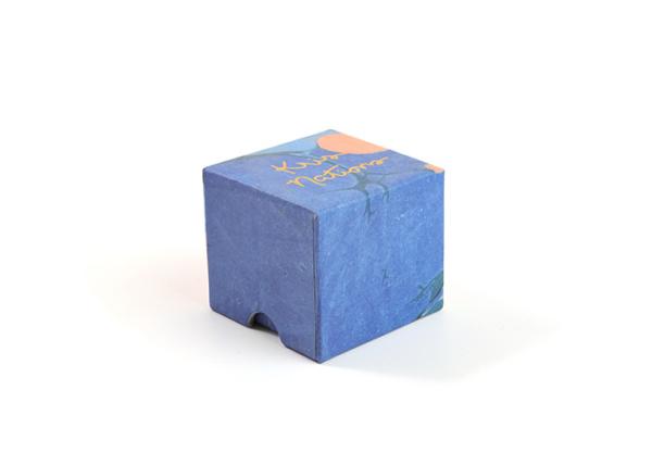 Buy cheap Stamping Custom Printed Jewellery Boxes Blue Cardboard Earring With Finger Position from wholesalers