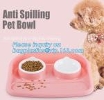 Buy cheap Pet Dog Bowls 2 Stainless Steel Dog Bowl No Spill Non-Skid Silicone Mat Pet Food Scoop Water and Food Feeder Bowl from wholesalers