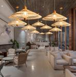Bamboo Pendant Light For Kitchen Living Room E27 Wood Hanging Lighting Umbrella
