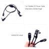 Buy cheap 1 Female to 3 Angle Male Ways DC Splitter Power Extension Cable for CCTV Security Camera from wholesalers