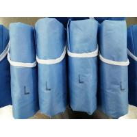 Buy cheap AAMI Level 4 Disposable Operating Gowns / Patient Surgical Gowns Bloodproof product