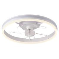 Buy cheap 20 Inch Flush Mount Ceiling Fan Light , Bedroom White Fandelier Ceiling Fan With product