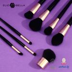 Classic Black Synthetic Hair Makeup Brush Kabuki Golden Aluminium Ferrule Eco