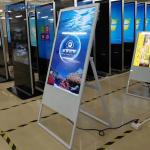 55 43 Inch Indoor Stand Totem Kiosk Portable Poster Touch 4k Digital Signage