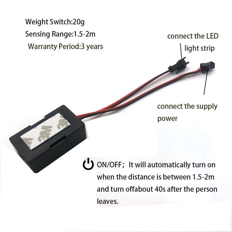 3A/5A Non-touch Hand Mirror Rader PIR Motion Sensor Light Switch for Bathroom Mirror