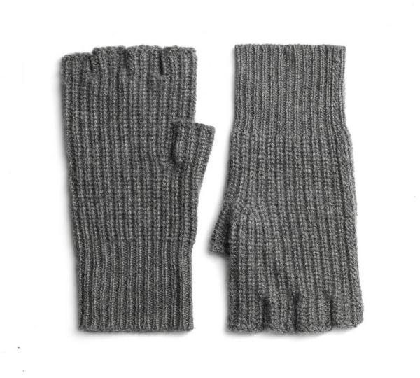Buy cheap Rib Full Wool Fingerless Gloves With Mitten Cover , Mens Warm Fingerless Gloves from wholesalers
