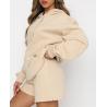 Buy cheap Cotton Fleece Puff Print Hoodies 2 Piece Set 100% Polyester Women Sportswear from wholesalers