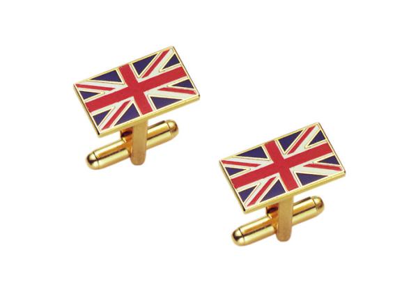 Buy cheap High Quality Uk Cufflink, Copper Enamel Cufflinks By Brass Stamped, Gold Plating from wholesalers