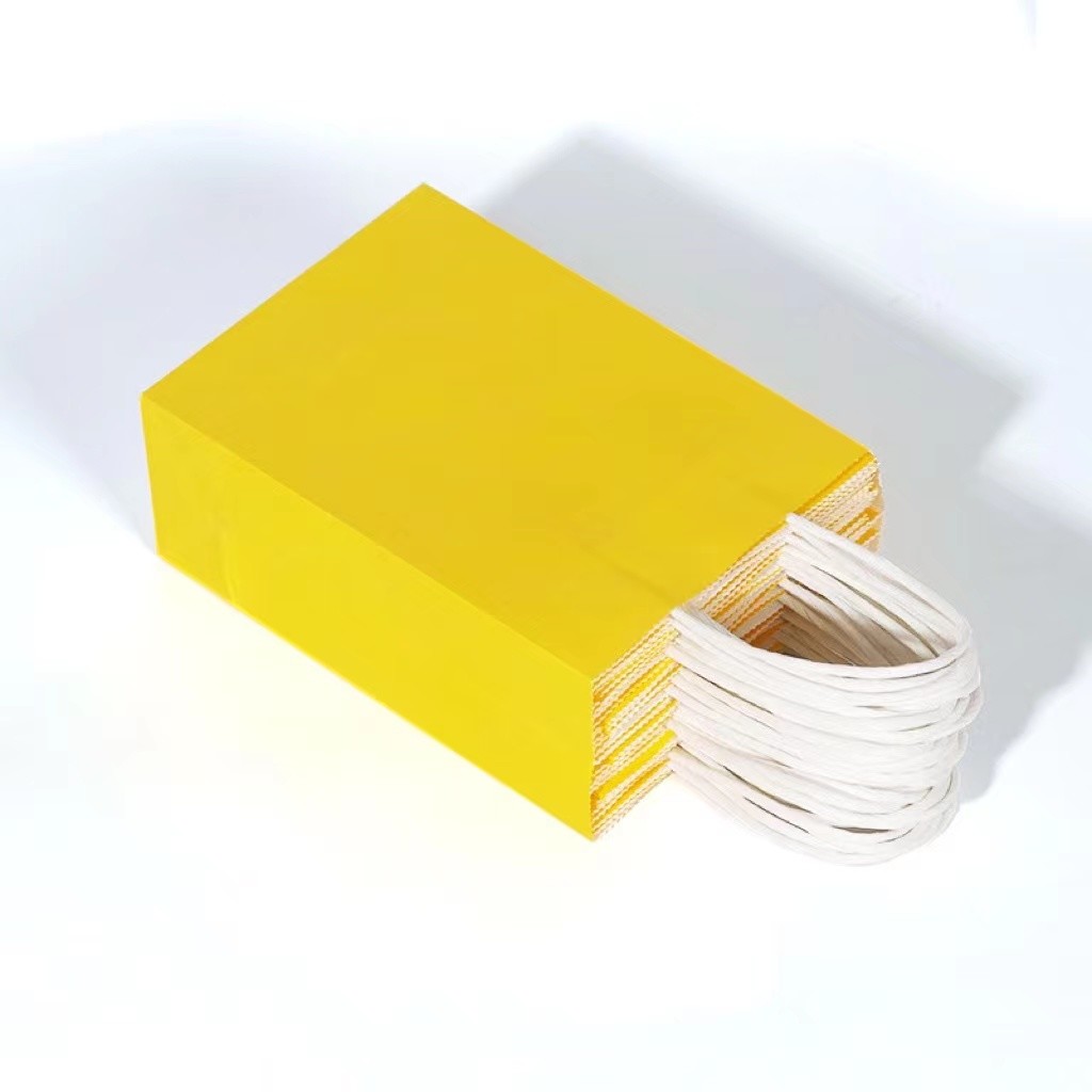 Reinforced Handle 32x11x25cm Brown Kraft Paper Bags 100% Recyclable