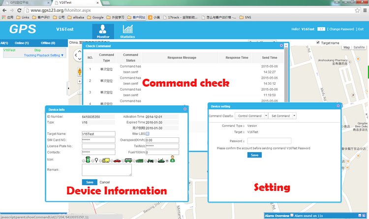 kids gps gsm tracker/two way communication/sos button with google map
