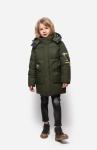 Bilemi Kids Thick Hooded Olive Solid Teenage Winter Jacket Winter Boys Down Coat