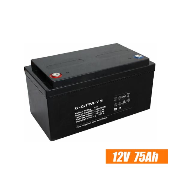 Buy cheap 75Ah Solar Rechargeable Batteries , 12V Sealed Lead Acid Rechargeable Battery from wholesalers