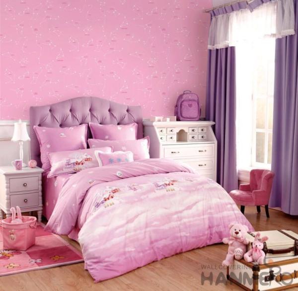 Buy cheap Removable Little Girls Bedroom Wallpaper , Girls Pink Bedroom Wallpaper from wholesalers