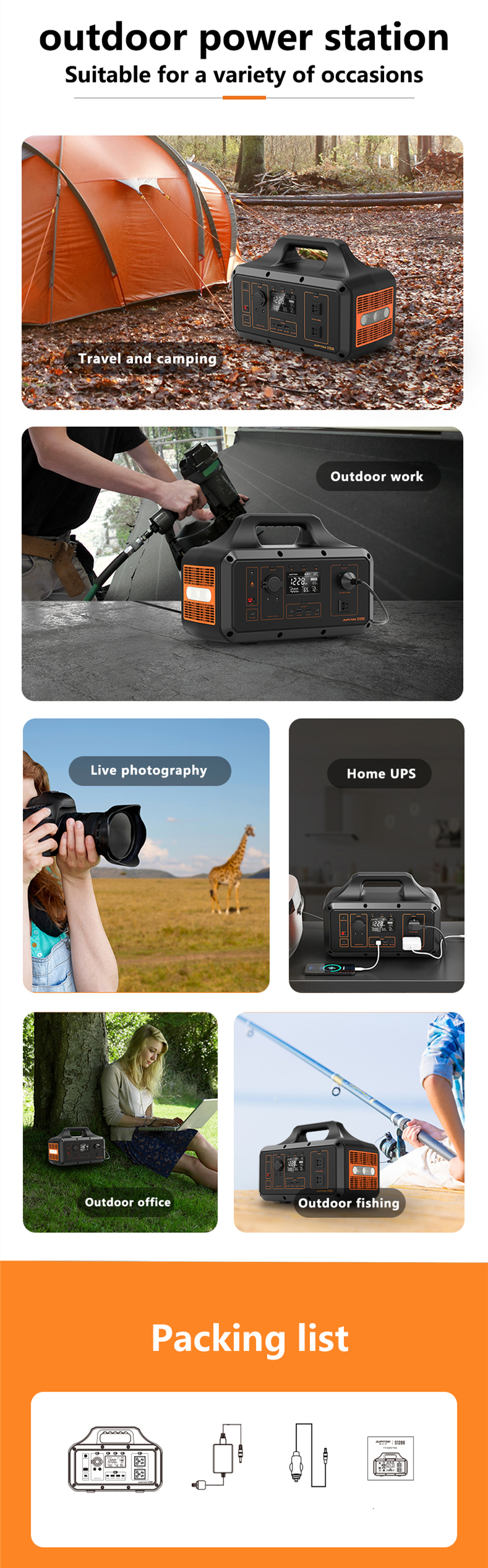 MPPT 12V Lifepo4 Solar Power Station for Camping Mobile Phone
