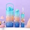 Buy cheap 3PCS Sports Water Bottles With Straw Motivational 64oz 32oz 10oz Leakproof Half Gallon 2L Water Jugs For Sports Office Gym from wholesalers