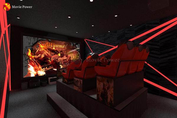Safety Hydraulical Control 3 DOF 7D Movie Theater Cinema Equipment With
