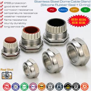 Buy cheap IP68 Hermetic Cable Glands Sealing Connectors Stainless Steel AISI 304 & AISI 316 with PG or Metric Thread from wholesalers