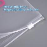 Matte Frosted PVC EVA Swimwear Clothing Zip lockk Bag, Biodegradable Cosmetic