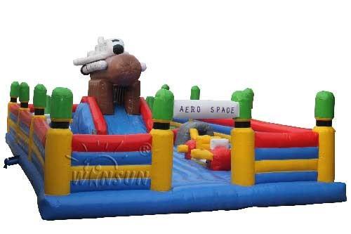Buy cheap Aerospace Theme Inflatable Fun City , Water Resistant Giant Bouncy House from wholesalers