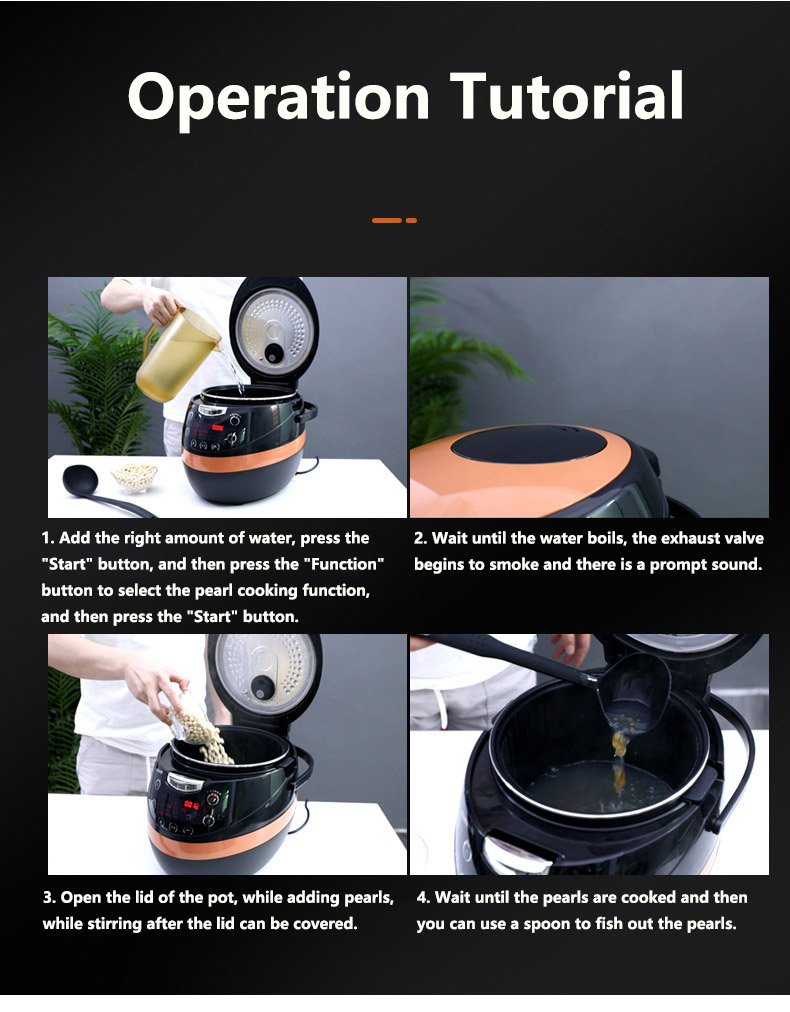 Main Function Electric Tapioca Cooker for Commercial Kitchens Smart Pearl Boiler