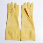 Beautiful Household Cleaning Extra Long Sleeve Rubber Gloves Flocklined Or