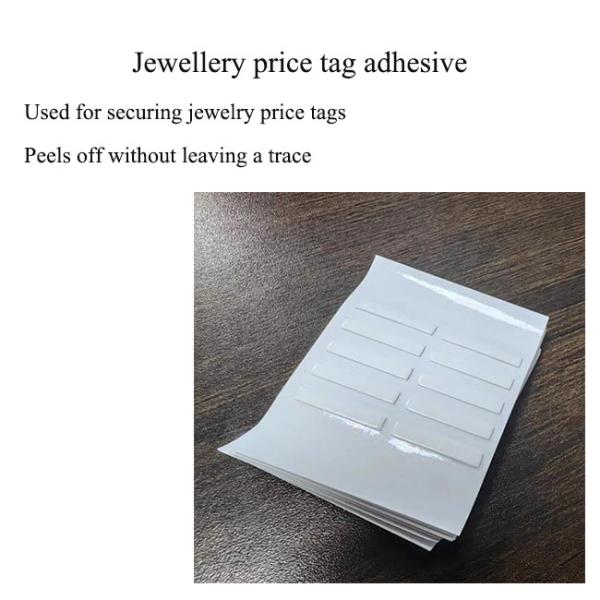 15*2mm per 20 pieces per sheet Jewellery price tag adhesive Peels off without