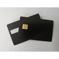 Buy cheap SLE4428 Big Contact Chip Matte Black Metal Business Cards With 9mm Magnetic product
