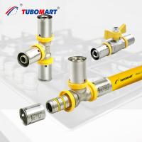 Buy cheap Brass Gas Pipe Press Fittings PN20 Customized For Pex Al Pex Pipes product