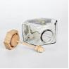 Buy cheap 250ml 500ml Flat Hexagon Glass Jars Clear With Bamboo Lid from wholesalers