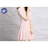 Buy cheap Water Ripple Edge Pink Knitted Jumper Dress Half Sleeves Nipped Waist For Summer from wholesalers