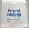 Buy cheap Dissolvable Laundry Bags Drawstring Patient Belongings Bag With Rigid Handle from wholesalers