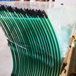 Customized Flat Shower Tempered Glass , 4-12mm Curved Shower Glass