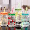 Buy cheap 16Oz 8 Oz Wide Mouth Mason Jars Pint Straw Glass Bottle Crackproof from wholesalers