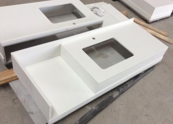 Buy cheap Pure White Kitchen Quartz Stone Countertops And Bathroom Vanity Tops Tampa from wholesalers