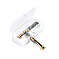 Buy cheap Metal Plunger Luer Lock Glass Syringe 1ml Oil Syringes Silver Gold Plunger product