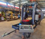 Gasoline Hydraulic Wood Portable Sawmill Machine With Mobile Trailer