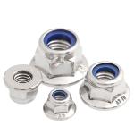 DIN 6926 Stainless Steel M6 M8 Flange Nylon Nut Nylon Insert Hex Flange Nuts