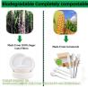 Buy cheap Compostable Cutlery Set Eco-Friendly Heavy Duty Utensils (50 Forks, 50 Spoons, 50 Knives) Biodegradable Utensils from wholesalers
