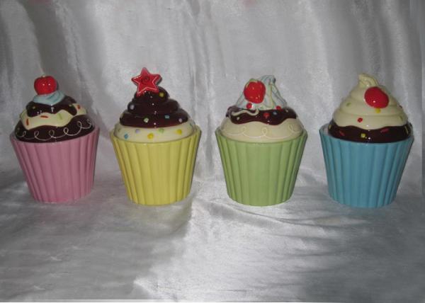Buy cheap Hand Painted Sweet Cupcake Trinket Box / Covered Box Ceramic Dolomite Stoneware from wholesalers