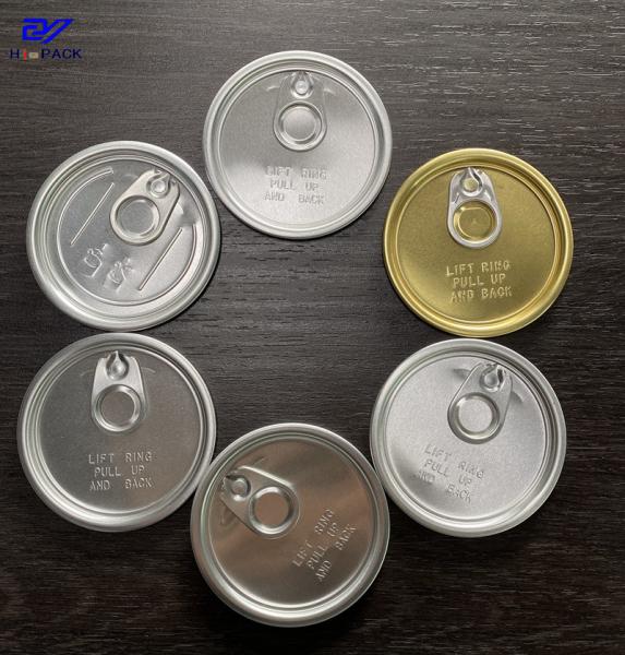 Buy cheap 211 300 Aluminum Easy Open Lid For Tin Can Packaging Clear Smooth Surface from wholesalers