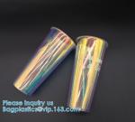 U Shaped Creative Disposable Glitter Cup, Beverage Juice Coffee Tea Takeaway