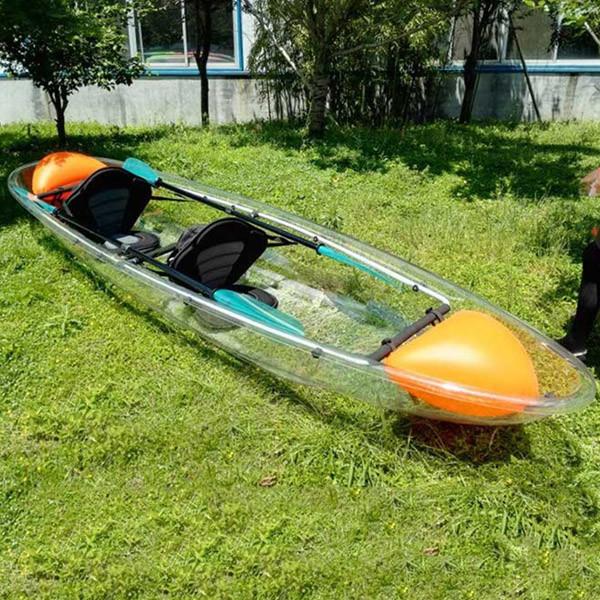 Buy cheap Smooth Surface Glass Bottom Canoe , Whitewater Sit On Top Surf Kayak For Couple from wholesalers