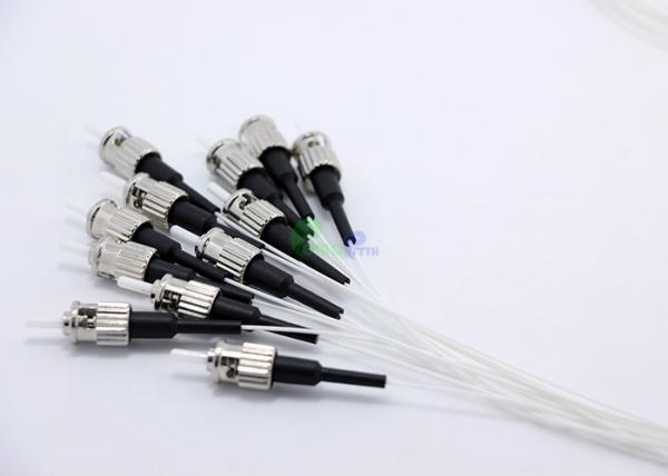 White / Orange ST Fiber Optic Pigtail , 50 / 125 Simplex 2M Fiber Pigtail