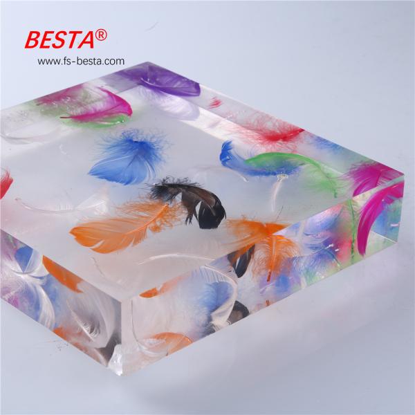 Feather Cast 15mm acrylic sheet High Gloss decorative plexiglass panels for