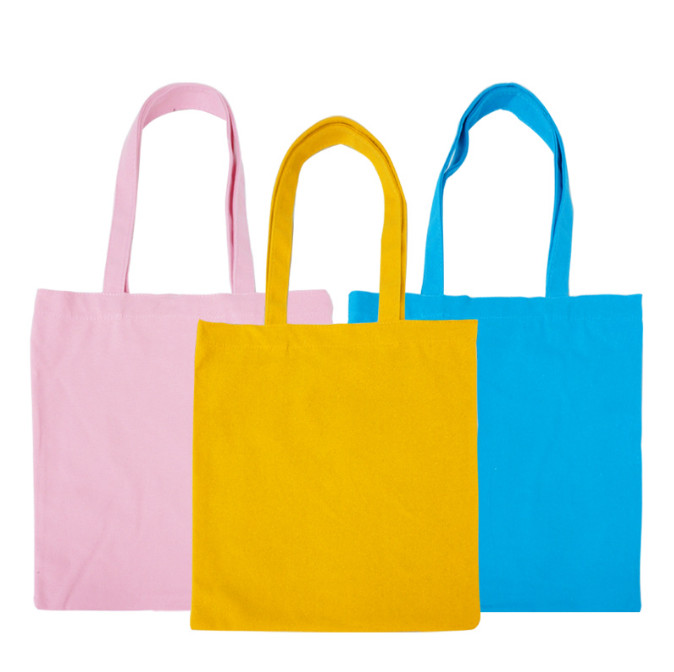 Blank 10OZ 12OZ 100% Cotton Canvas Shopping Bags With Handles Plain For Craft Painting Gift