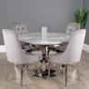 Buy cheap 120cm Round White Marble Top Dinning Table With SS Base from wholesalers