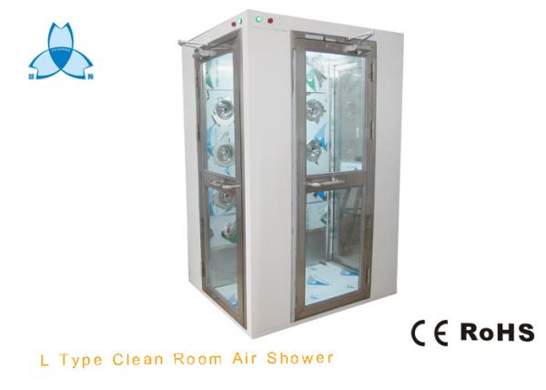 Buy cheap Single Person Cleanroom Air Shower With 90 Degree Corner Doors , 800W Blow Power from wholesalers