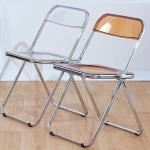 Custom Logo Clear Plastic Folding Chair for Garden Restaurant Cafe Wedding