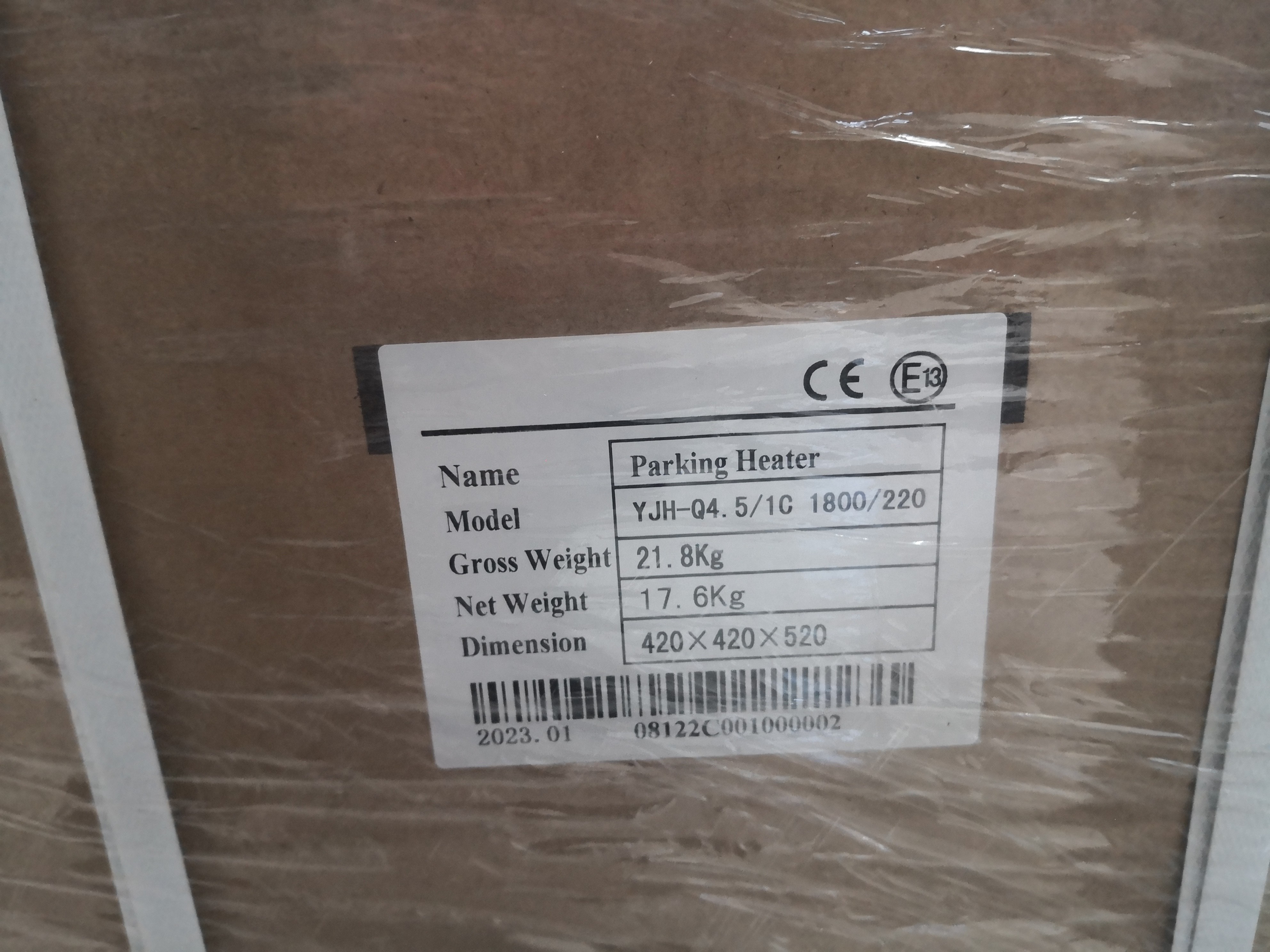 JP Diesel and Electric 12V DC Hot Water Heater 18L water tank